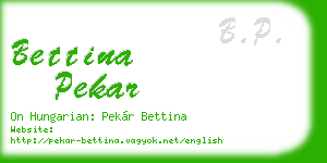 bettina pekar business card